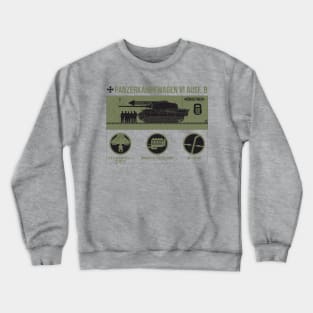 Infographic of Panzer VI Ausf. B «Tiger II» Crewneck Sweatshirt